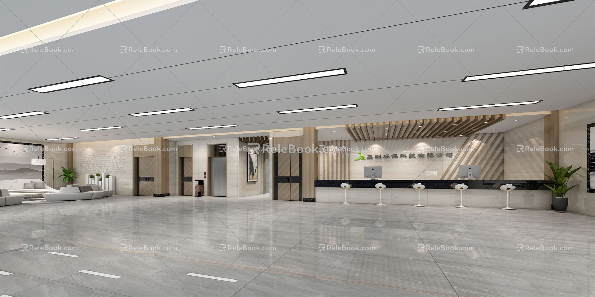 Modern Hall Enterprise Hall 3d model