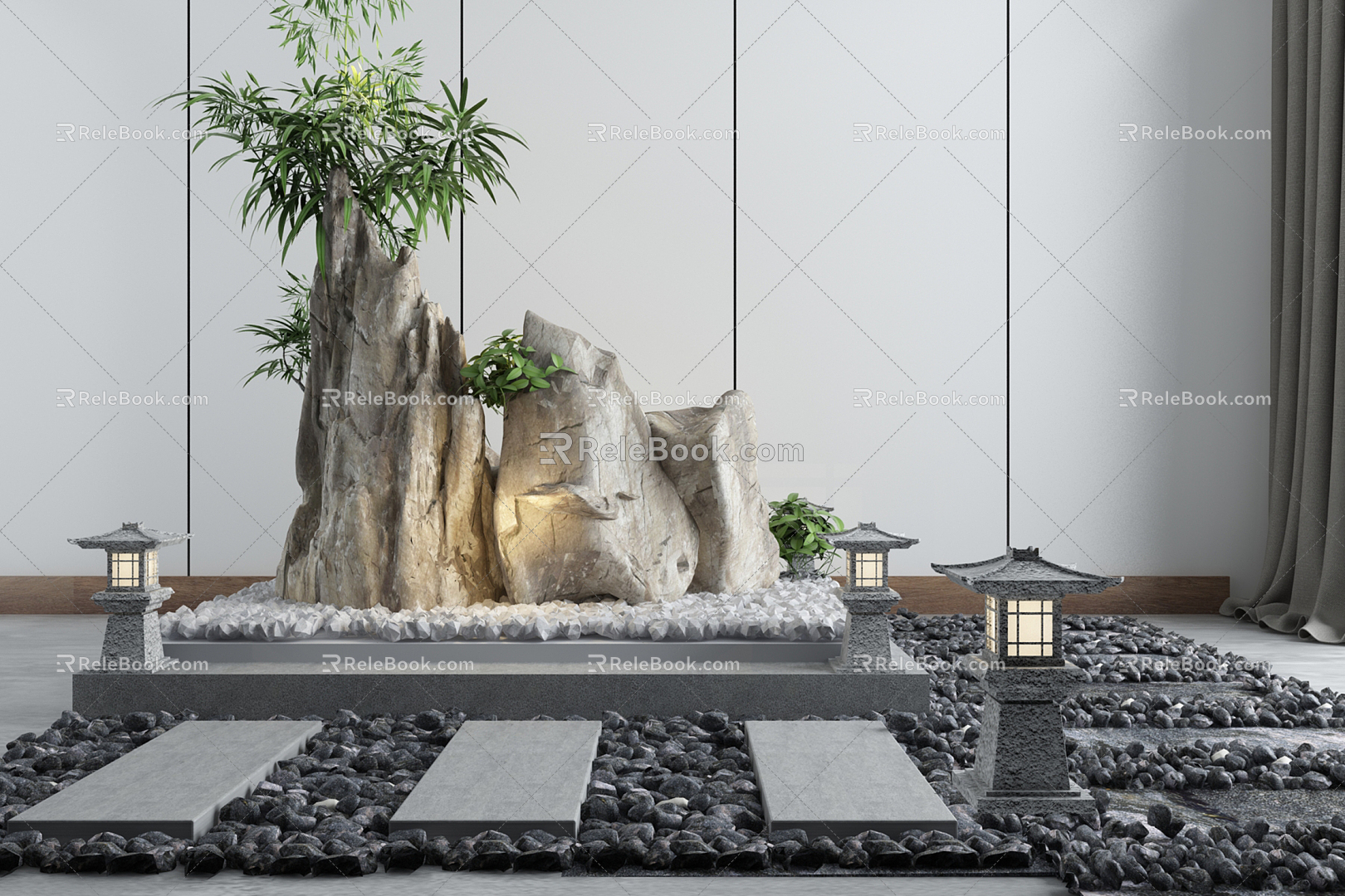 New Chinese landscape sketch landscape stone model