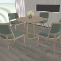Modern Negotiation Table and Chair Leisure Table and Chair 3d model