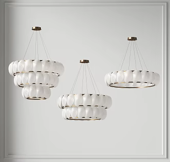 Modern Beaded Chandelier 3d model