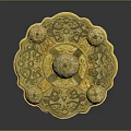 Golden Ornamental Clothing Accessory With Intricate Floral Patterns And Detailed Engravings