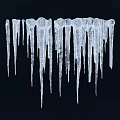 Frosty Icicles Hanging As Natural Garden Decor For Winter Outdoor