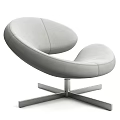 Modern Leisure Chair Design With Gray And Red Leather Upholstery And Metal Cross Base