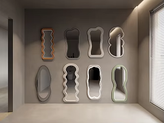 Bathroom mirror Full-body mirror Floor mirror Cosmetic mirror Decorative mirror 3d model