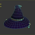 Deep Purple Witch Hat with White Constellation Patterns and Colorful Pendants for Daily Accessory
