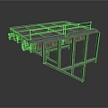 Train Chassis Structure With Metal Frame And Wheel Components Design