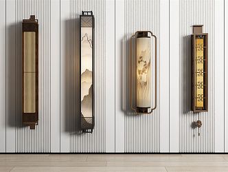 Chinese-style wall lamp 3d model