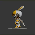 Rabbit Machine Rabbit Mechanical Rabbit Mech Rabbit Science Fiction Rabbit Cyberpunk Rabbit Cyberpunk Rabbit 3d model