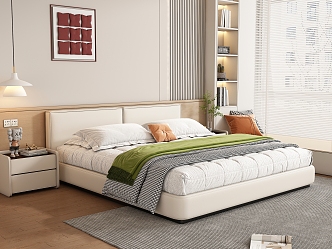 Modern Double Bed 3d model