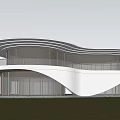 Modern Architecture Curve Architecture Curve Sales Department Commercial Exhibition Center Net Red Architecture Bookstore Restaurant 3d model