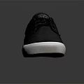 Stylish Black Casual Shoes With White Sole And Side Logo Accent Detail