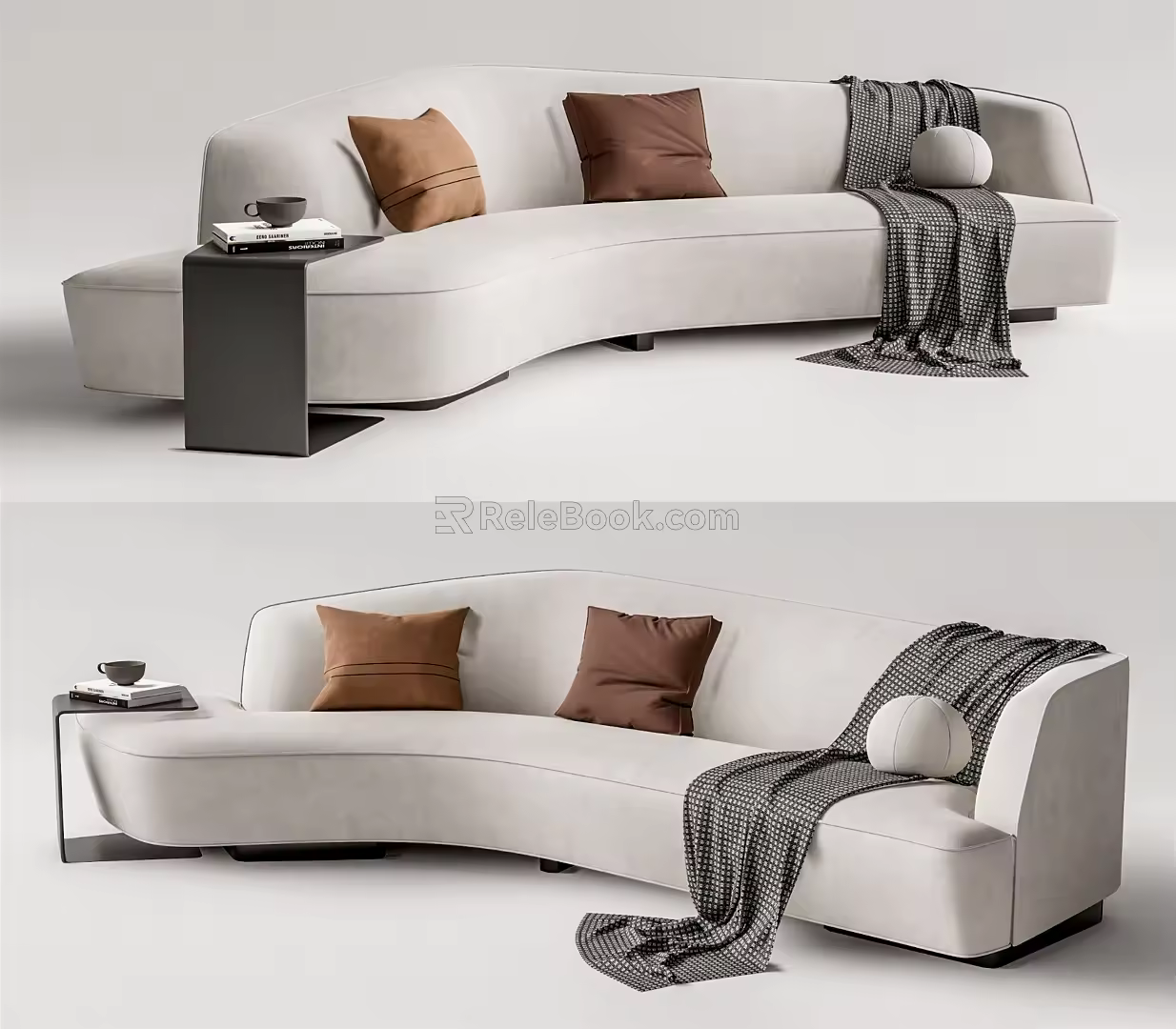Modern Multiplayer Sofa Curved Multiplayer Sofa 3d model