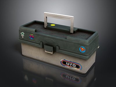 Fishing Box Fish Box Luggage Leather Box Leather Box Container Realistic 3d model