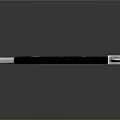 Modern Battle Axe With Black Handle Silver Circular Decorations Yellow Blade Edge And Silver Tip