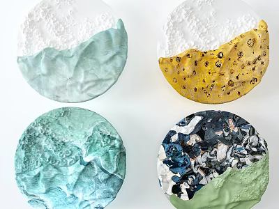 Colorful Circular Textured Wall Decor With Multicolor Abstract Design For Home 3d model