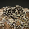 Scenic Rugged Landscape Showcasing Ancient Stone Structure in Natural Rocky Setting
