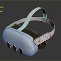 Modern White VR Headset Electronic Device With Adjustable Strap And Comfortable Design