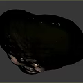 Realistic Ape Head 3D Model With Detailed Facial Features And Dark Background