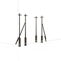 Heavy Duty Industrial Metal Support Poles With Reinforced Base Structures For Industrial Use