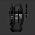 Advanced Futuristic Weapon With Purple Glowing Elements And Mechanical Metallic Structure