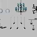 Modern chandelier 3d model