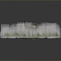 Wood Stone Natural Landscape With Tree Stump Green Grass Ferns And Fresh Mushrooms