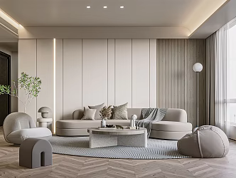 modern living room 3d model
