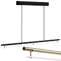 Modern Minimalist Linear Pendant Lights in Black White Gold for Kitchen Dining Room