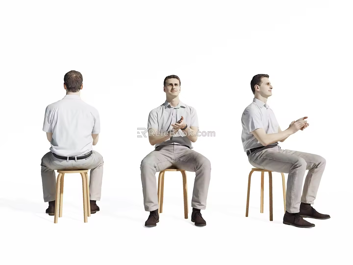 modern man character 3d model