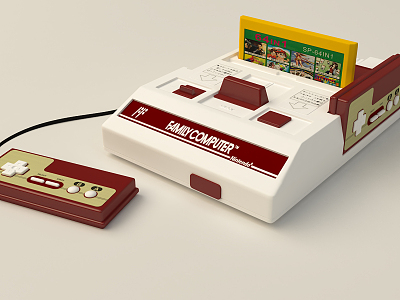 Modern game machine Nintendo classic red and white game machine model