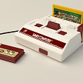 Modern game machine Nintendo classic red and white game machine 3d model