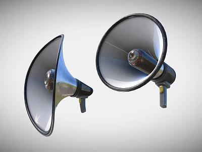 Commercial Megaphone Equipment With Metal Housing And Portable Design For Public Address Use 3d model