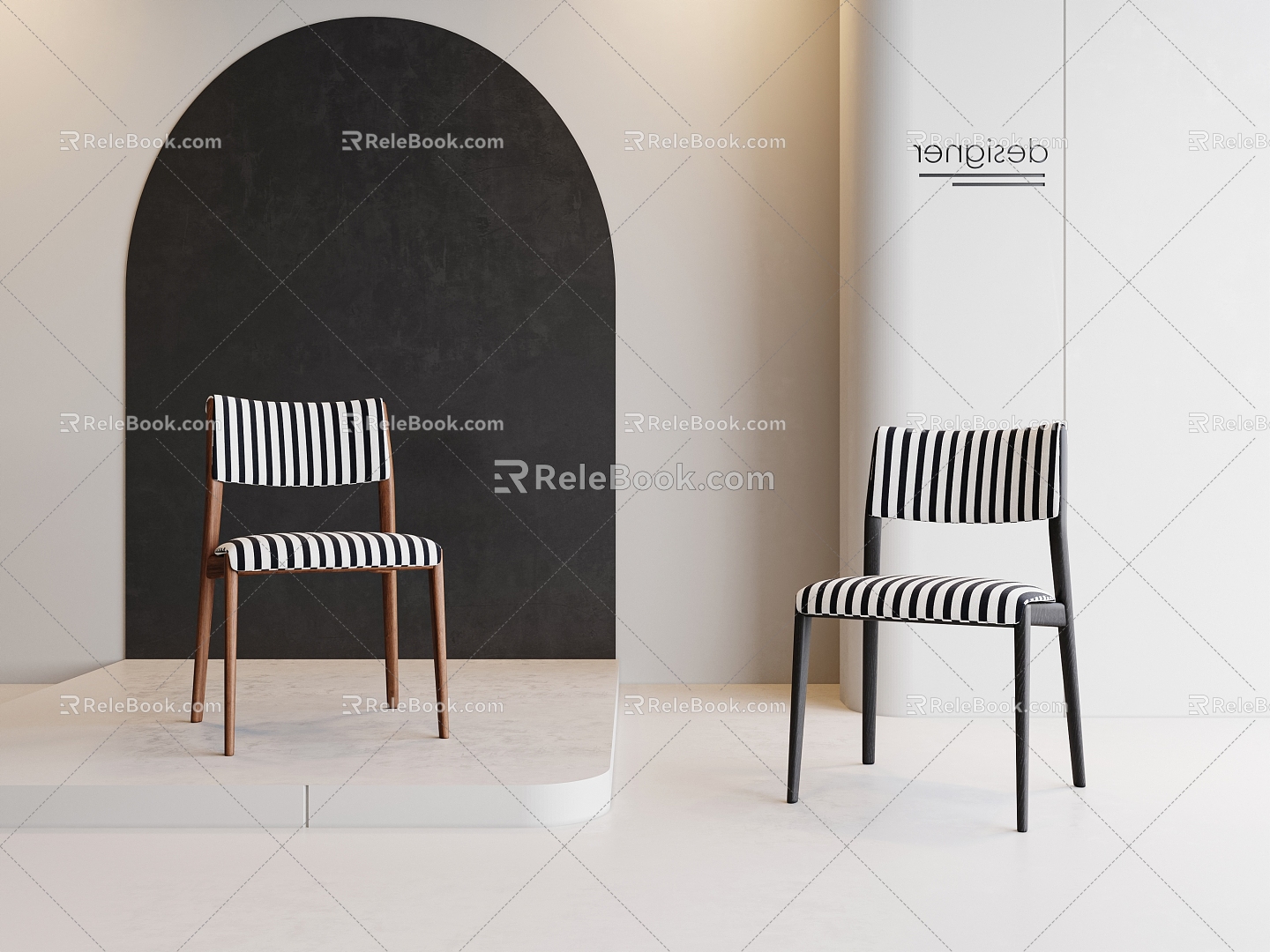 Middle Ancient Dining Chair Dining Chair Single Chair 3d model