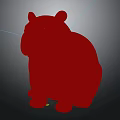 Brown Capybara Figurine Sitting On Black Smooth Surface With Dark Background