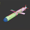 Sleek White Missile Weapon Design Featuring Aerodynamic Body And Tail Fins