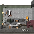 Modern Sofa Coffee Table Combination Sofa Coffee Table 3d model