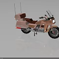 Pink Motorcycle with Two Antennas Red Seat Front Windshield and Storage Box