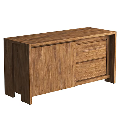 Modern Side Cabinet Wooden Decorative Cabinet 3d model