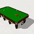 Sturdy Billiard Table Sports Equipment With Green Felt Surface And Colored Billiard Balls