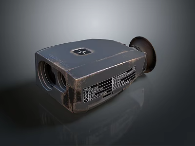 Tactical Military Style Gray Weapon Sight With Adjustable Lens And Mounting Base 3d model