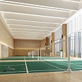 Modern Badminton Hall 3d model