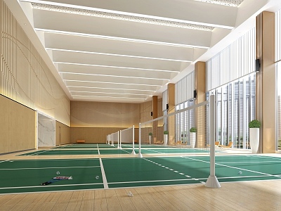 Modern Badminton Hall 3d model