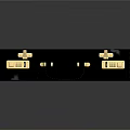 Black Leather Briefcase With Golden Metal Fittings And Smooth Reflective Surface