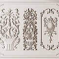 French carved plaster 3d model