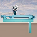 Green Industrial Mechanical Device With Motor Wheel And Stand Structure