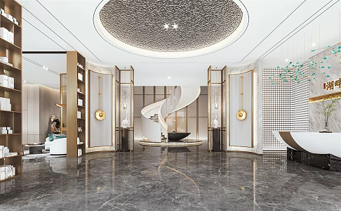 Modern Sales Office Sales Office Hall 3d model