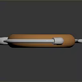 Futuristic Weapon Design Featuring Circular Orange Center And Silver Metal Blades