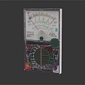 Analog Multimeter Electrical Testing Tool With Dial Scale Measurement Knobs And Probe Jacks