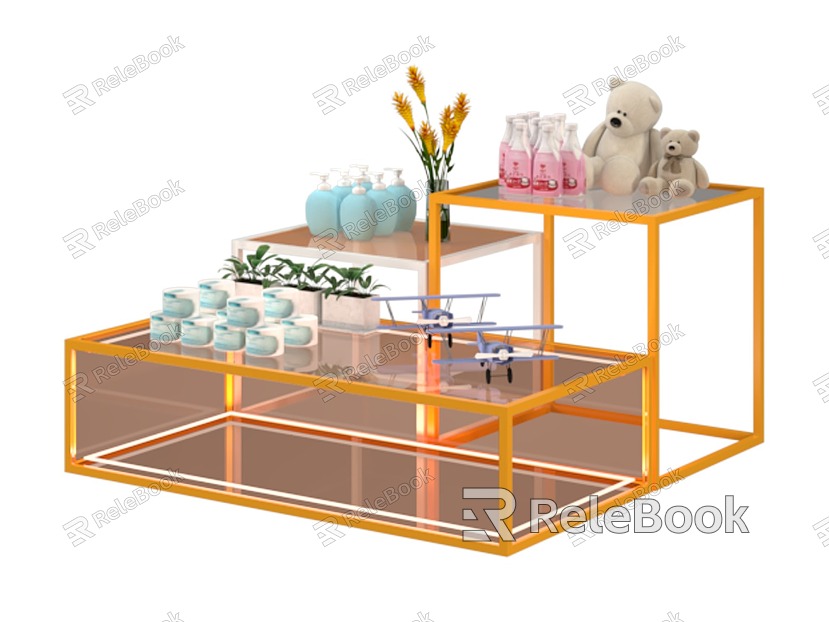 Showcase Shelf Display Stack Head Bulk Stack Head Promotion Display Rack Promotion Stack Head Supermarket Shelf Snack Stack Scene Stack Promotion Desk model