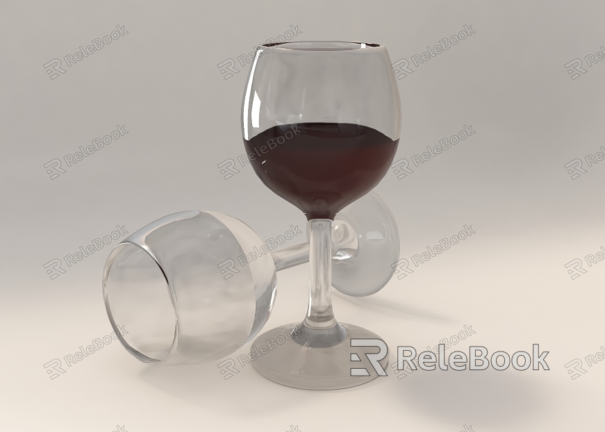 Red wine glass glass cup wine cup drinking utensils wine glass wine goblet model